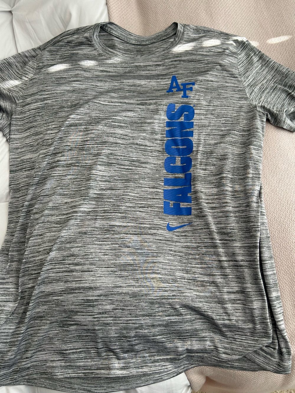 Nike Air Force Falcons Short Sleeve Tee with Blue Logo